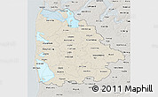 Shaded Relief 3D Map of Ringkobing, semi-desaturated