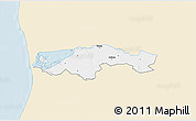 Classic Style 3D Map of Egvad, single color outside