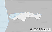 Gray 3D Map of Egvad, single color outside