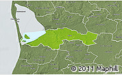 Physical 3D Map of Egvad, semi-desaturated