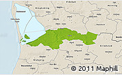 Physical 3D Map of Egvad, shaded relief outside
