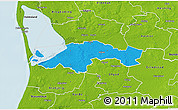 Political 3D Map of Egvad, physical outside