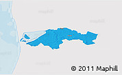 Political 3D Map of Egvad, single color outside