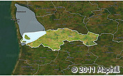 Satellite 3D Map of Egvad, darken