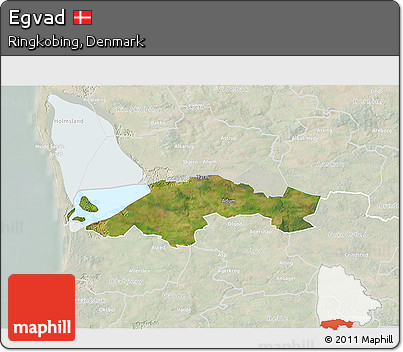 Satellite 3D Map of Egvad, lighten