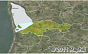 Satellite 3D Map of Egvad, semi-desaturated