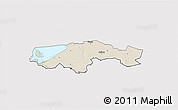 Shaded Relief 3D Map of Egvad, cropped outside