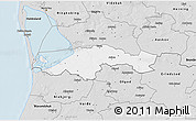 Silver Style 3D Map of Egvad