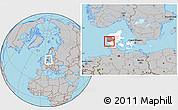 Gray Location Map of Egvad, highlighted country, highlighted parent region, within the entire country