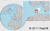 Gray Location Map of Egvad, highlighted country, highlighted parent region