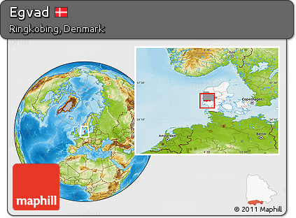 Physical Location Map of Egvad, highlighted country, highlighted parent region