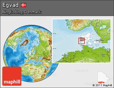 Physical Location Map of Egvad, highlighted country, highlighted parent region