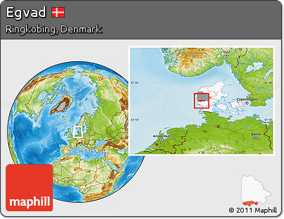 Physical Location Map of Egvad, highlighted country, highlighted parent region