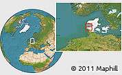 Satellite Location Map of Egvad, highlighted country, highlighted parent region