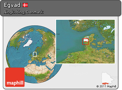 Satellite Location Map of Egvad, highlighted parent region