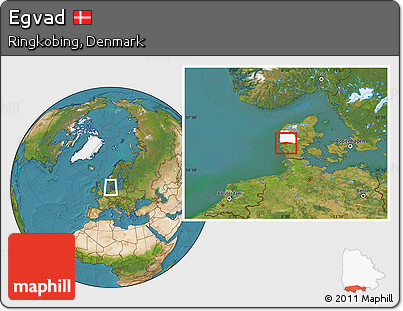 Satellite Location Map of Egvad, highlighted parent region