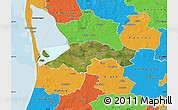 Satellite Map of Egvad, political outside