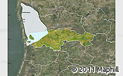 Satellite Map of Egvad, semi-desaturated