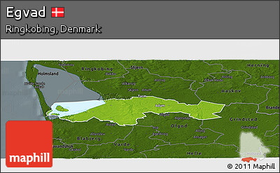 Physical Panoramic Map of Egvad, darken