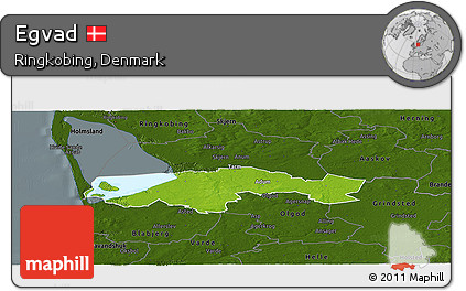 Physical Panoramic Map of Egvad, darken