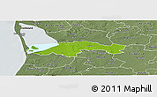 Physical Panoramic Map of Egvad, semi-desaturated