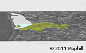 Satellite Panoramic Map of Egvad, desaturated