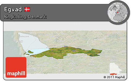 Satellite Panoramic Map of Egvad, lighten