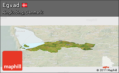 Satellite Panoramic Map of Egvad, lighten