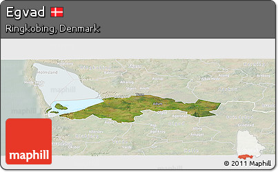 Satellite Panoramic Map of Egvad, lighten