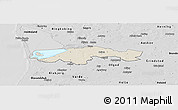 Shaded Relief Panoramic Map of Egvad, desaturated