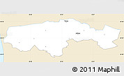 Classic Style Simple Map of Egvad, single color outside