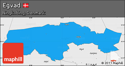 Political Simple Map of Egvad, single color outside, borders and labels