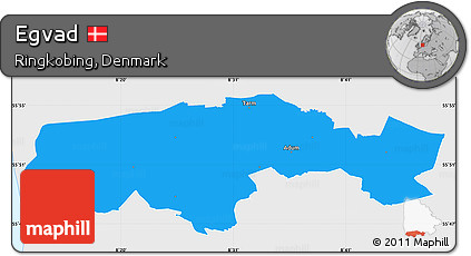 Political Simple Map of Egvad, single color outside