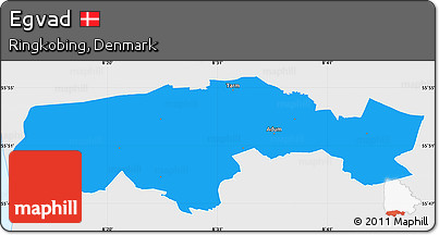 Political Simple Map of Egvad, single color outside