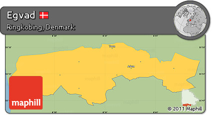 Savanna Style Simple Map of Egvad, single color outside