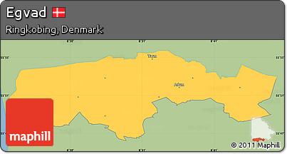 Savanna Style Simple Map of Egvad, single color outside