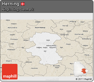 Classic Style 3D Map of Herning