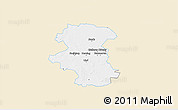 Classic Style 3D Map of Herning, single color outside