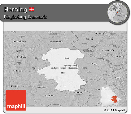 Gray 3D Map of Herning