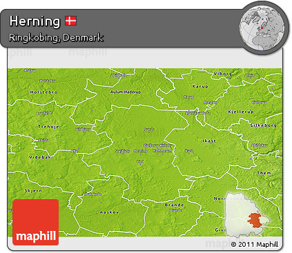 Physical 3D Map of Herning