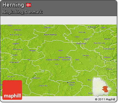 Physical 3D Map of Herning