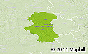 Physical 3D Map of Herning, lighten