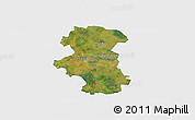 Satellite 3D Map of Herning, single color outside