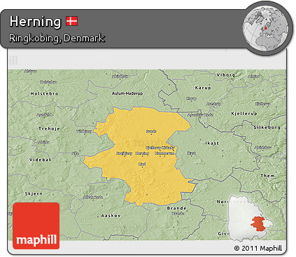 Savanna Style 3D Map of Herning