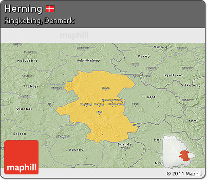 Savanna Style 3D Map of Herning