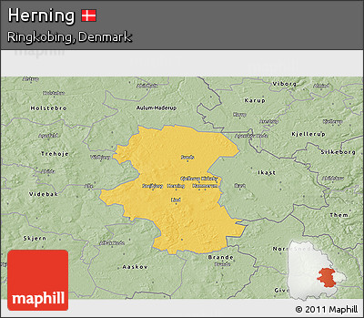 Savanna Style 3D Map of Herning