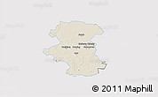 Shaded Relief 3D Map of Herning, single color outside