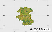 Satellite Map of Herning, single color outside