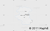 Silver Style Map of Herning, single color outside