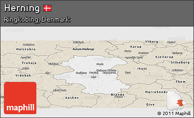 Classic Style Panoramic Map of Herning